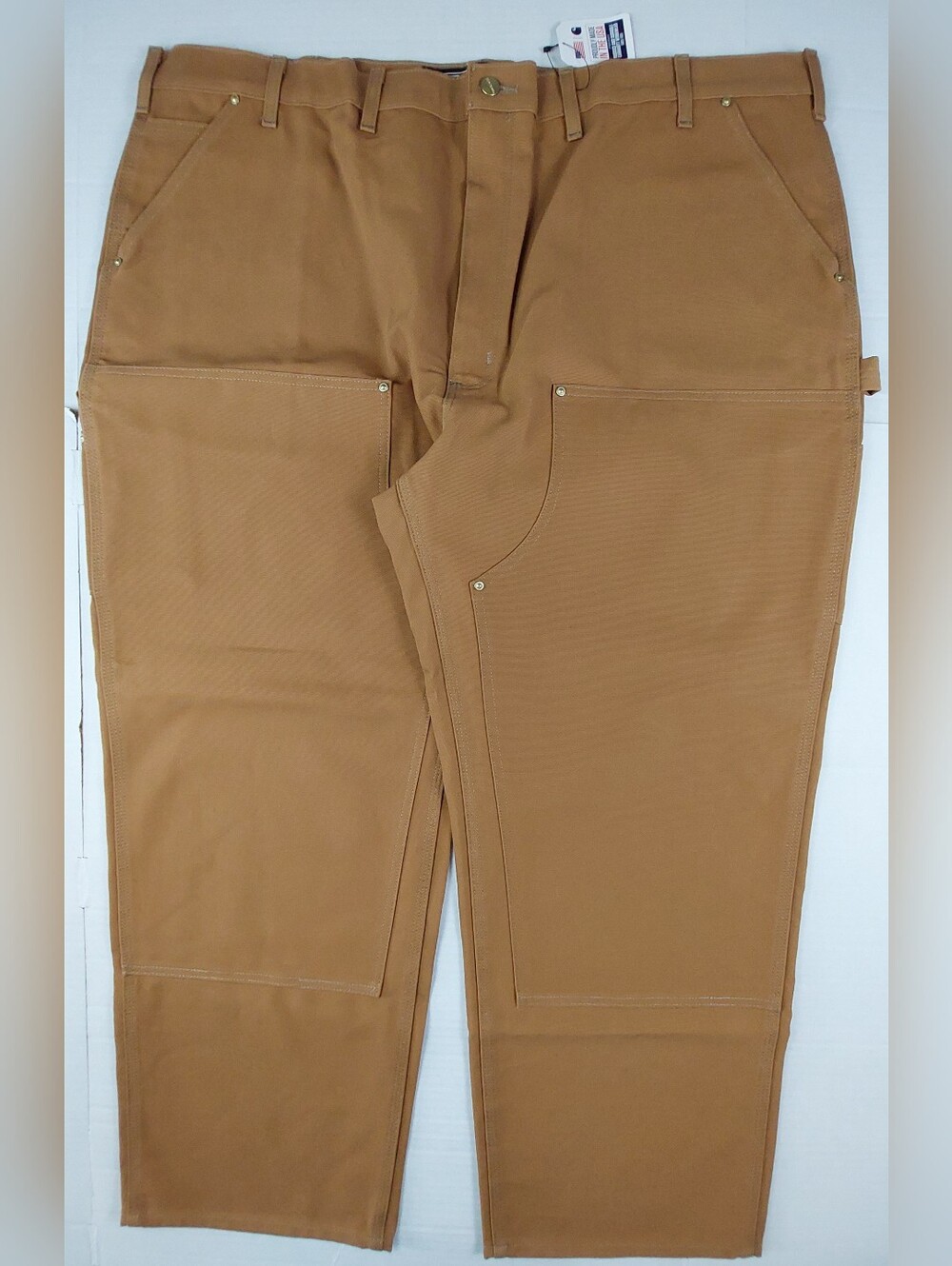 Carhartt Double Front Duck Work Utility Pants Mens 48x30 Brown Loose B01-M NWT